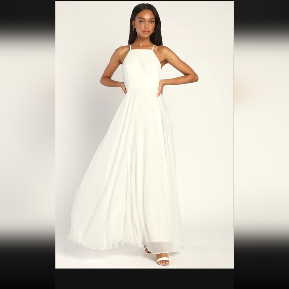 Lulu's Mythical Kind of Love White Maxi Dress - XL